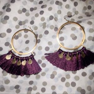 Purple earrings